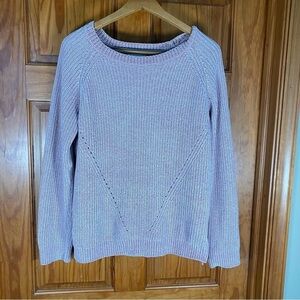 Like New Altar'd State Pink Crew Neck Sweater with Textured Knit